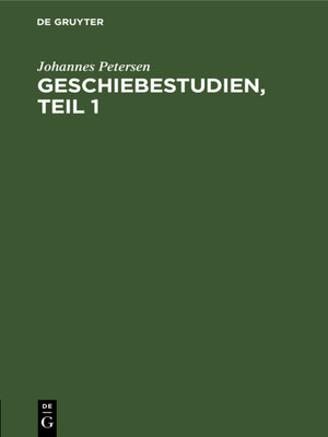 cover image of Geschiebestudien, Teil 1